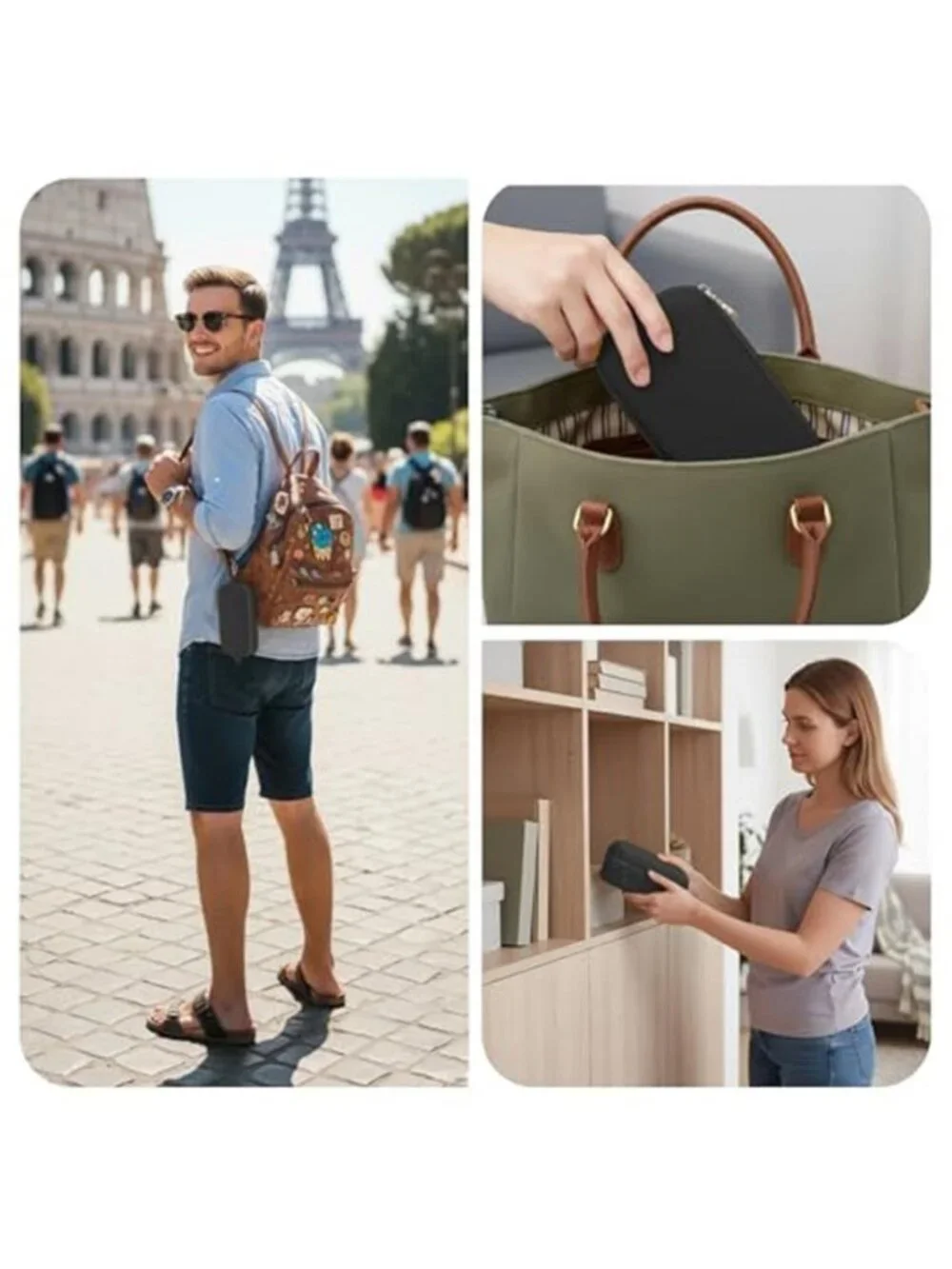 Double Eyeglasses Case Hard Shell